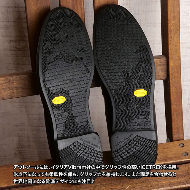 返品送料無料 ショセ トラベルシューズ TRAVEL SHOES by chausser レザー ローファー TR-016 Leather Loafers レディース スリッポン ブラック BL 正規取扱店 | chausser | 07