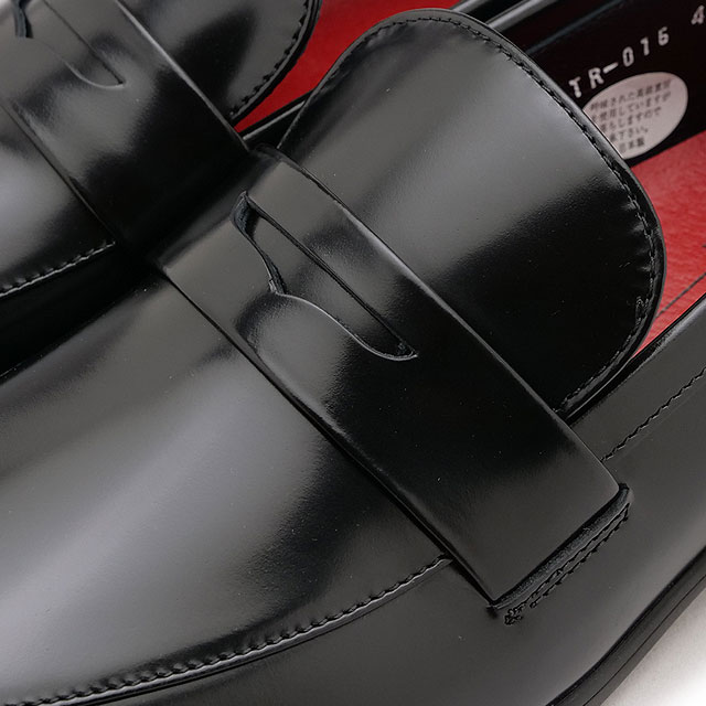 返品送料無料 ショセ トラベルシューズ TRAVEL SHOES by chausser ガラスレザー ローファー TR-016ガラス Leather Loafers レディース ブラック BLG 正規取扱店の画像