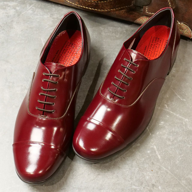 返品送料無料 ショセ トラベルシューズ TRAVEL SHOES by chausser ストレートチップ ガラスレザー レースアップシューズ TR-001ガラス 正規取扱店の画像