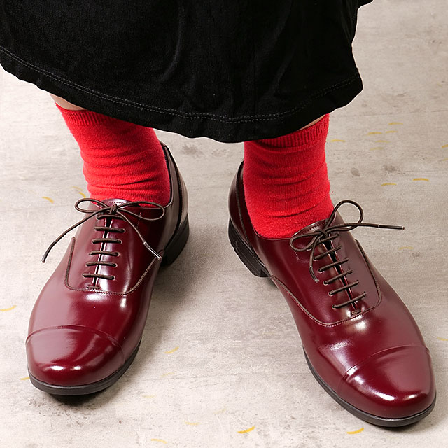 返品送料無料 ショセ トラベルシューズ TRAVEL SHOES by chausser ストレートチップ ガラスレザー レースアップシューズ TR-001ガラス 正規取扱店の画像