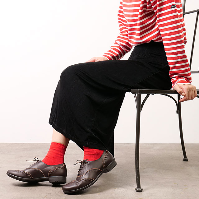 返品送料無料 ショセ トラベルシューズ TRAVEL SHOES by chausser ウィングチップ レースアップシューズ TR-004 Wing tip shoes ダークブラウン DBR 正規取扱店の画像