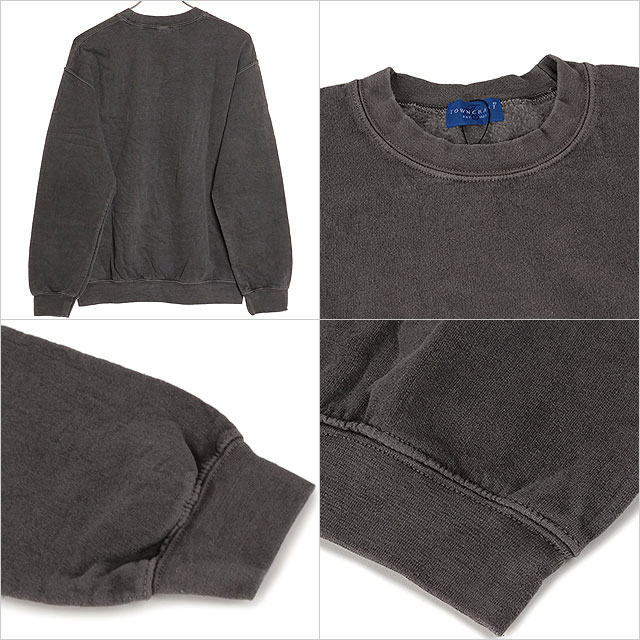 タウンクラフト TOWNCRAFT 90s ピグメントクルースウェットシャツ tc22s019 90s pigment crew sweat メンズ トレーナー 顔料染め フリース black 正規取扱店 | TOWNCRAFT | 02