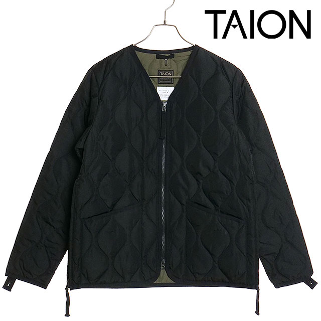 TAION（タイオン） ミリタリー ダブルジップVネックダウンジャケット 