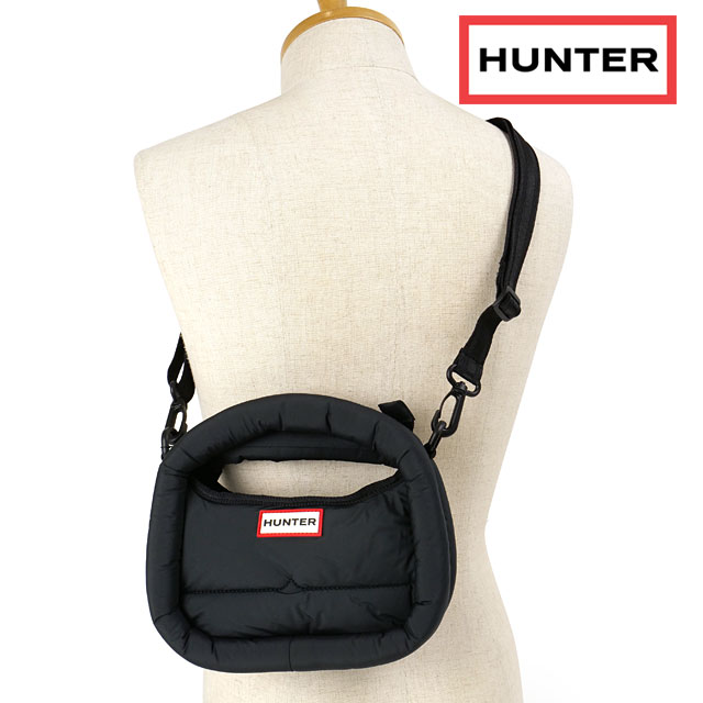 ハンター HUNTER フレームド パファー ミニホーボー UBX3711KBM-BLK FW24 FRAMED PUFFER MINI HOBO メンズ・レディース 鞄 ハンドバッグ ショルダーバッグ BLACK | HUNTER