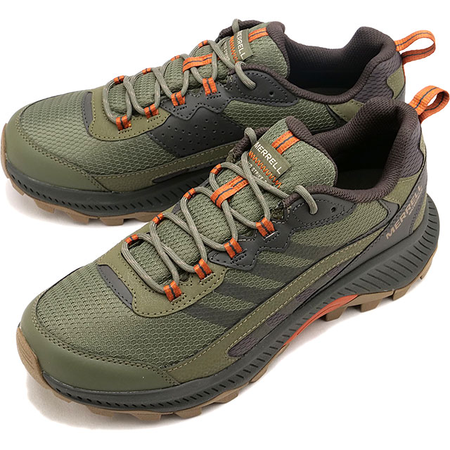メレル MERRELL スニーカー スピードストライク2 ウォータープルーフ J037843 FW24 M SPEED STRIKE 2 WATERPROOF ライトハイキング 防水 OLIVE 正規取扱店 | MERRELL
