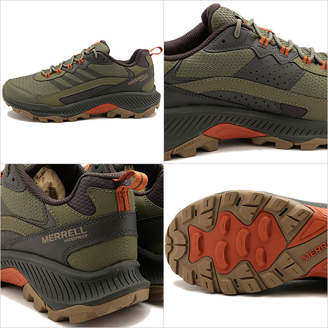 メレル MERRELL スニーカー スピードストライク2 ウォータープルーフ J037843 FW24 M SPEED STRIKE 2 WATERPROOF ライトハイキング 防水 OLIVE 正規取扱店 | MERRELL | 02