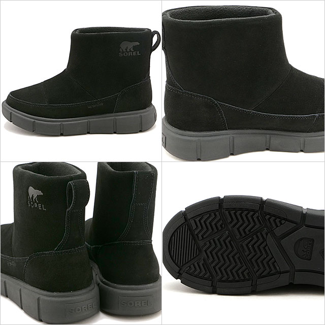 ソレル SOREL ブーツ ソレルエクスプローラー3 スリッポン ウォータープルーフ NL5122-010 W SOREL EXPLORER III SLIP-ON WP 防水 Black Sea-Salt 正規取扱店 | SOREL | 02