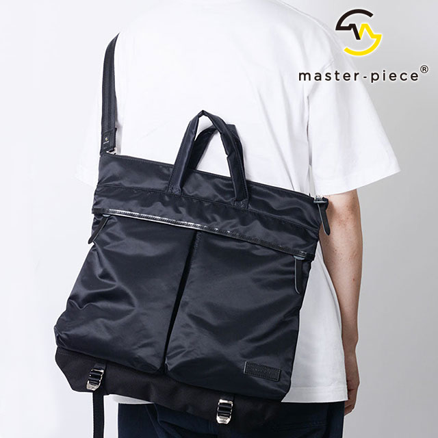 マスターピース master-piece ショルダーバッグ 02122-v2 FW24 Lightning HELMET BAG メンズ・レディース 鞄 日本製 トートバッグ 2WAY BLACK 正規取扱店 | master-piece