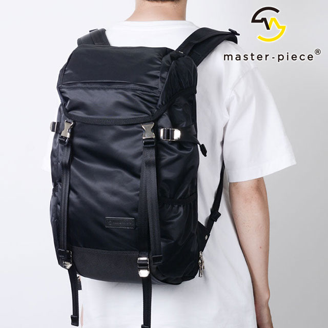 マスターピース master-piece フラップバックパック 02110-v2 16L Lightning FLAP BACKPACK メンズ レディース 鞄 日本製 リュック デイパック BLACK 正規取扱店 | master-piece