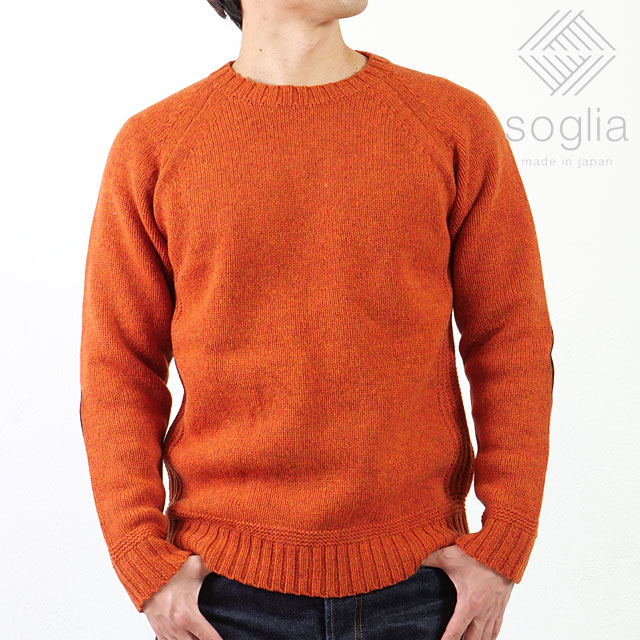 ソリア Soglia ランドノア セーター FW24 LANDNOAH Sweater メンズ・レディース トップス クルーネック ニット 日本製 Orange 正規取扱店