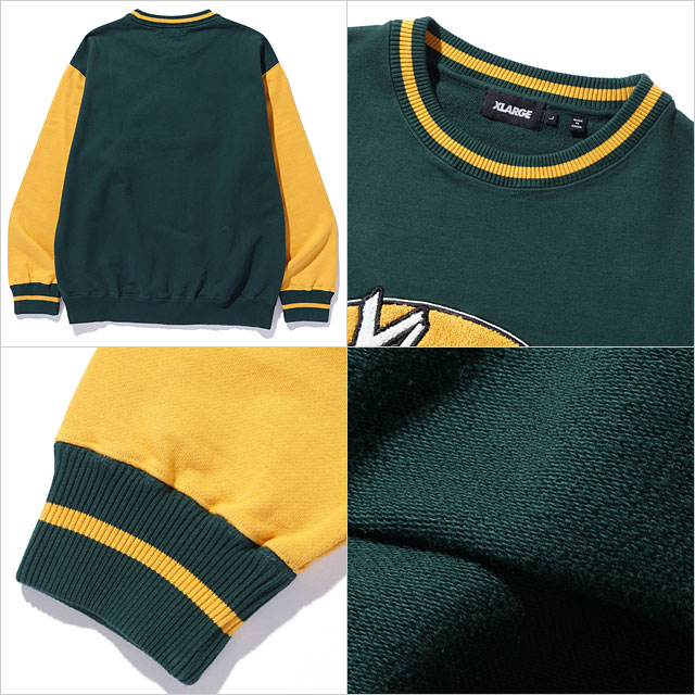 エクストララージ XLARGE レトロ クルーネック スウェットシャツ 101244012026 RETRO CREWNECK SWEATSHIRT メンズ x-large トレーナー GREEN 正規取扱店_2
