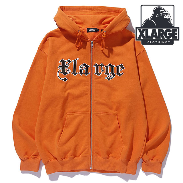 XLARGE（エクストラ ラージ） パッチドロゴ ジップアップフーディー 