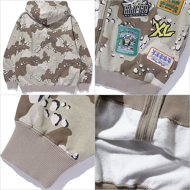 XLARGE エクストララージ マルチロゴ ジップアップフーデッド