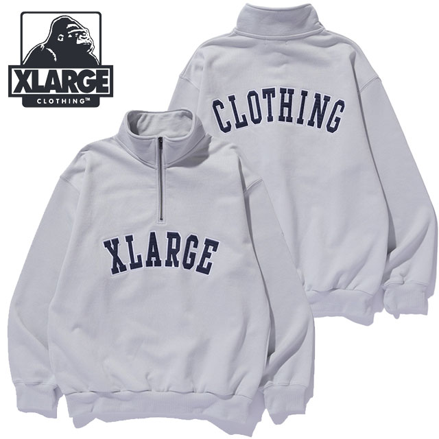 XLARGE エクストララージ アーチロゴ ハーフジップ スウェットシャツ