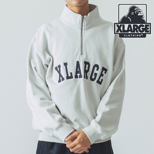 XLARGE（エクストラ ラージ） アーチロゴ ハーフジップ スウェット 