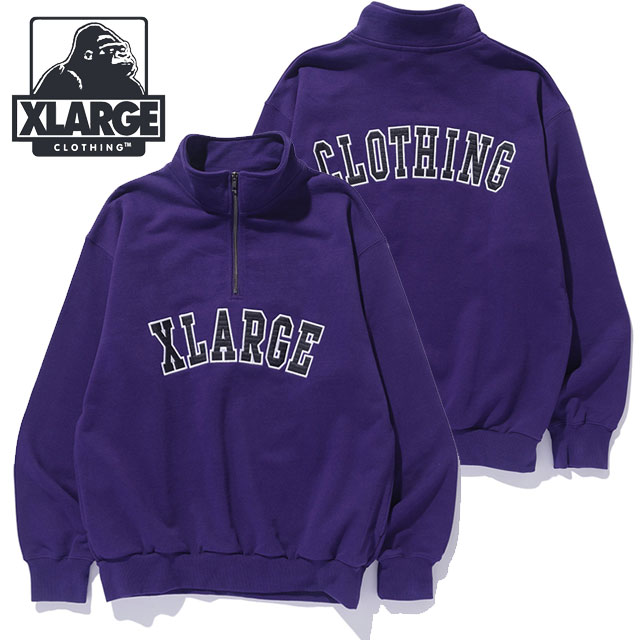 XLARGE エクストララージ アーチロゴ ハーフジップ スウェット