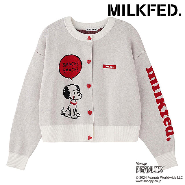  ߥ륯ե MILKFED. ԡʥå 75ǯǰ ˥åȥǥ 103244015001WINTER MILKFED.PEANUTS 75th KNIT CARDIGAN OFF-WHITE 谷Ź