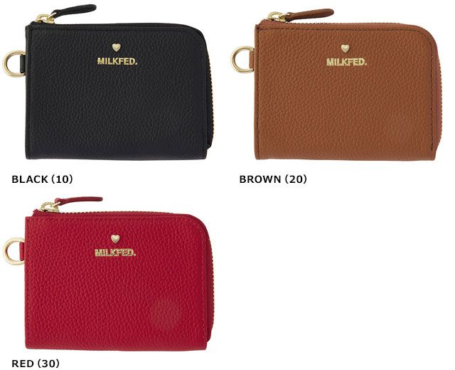 【SALE】ミルクフェド MILKFED. Lシェープド レザーウォレット [103244054010 FW24WINTER] L SHAPED LEATHER WALLET レディース 小物 ミニ財布 小銭入れ 正規取扱店【ts】 MILKFED.（ミルクフェド） MILKFED. Lシェープド レザーウォレット