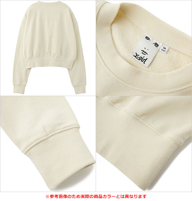 エックスガール X-girl フェイクファーロゴ コンパクトスウェットトップ 105244012029WINTER FAUX FUR LOGO COMPACT SWEAT TOP レディース BLACK 正規取扱店 X-girl エックスガール フェイクファーロゴ コンパクト