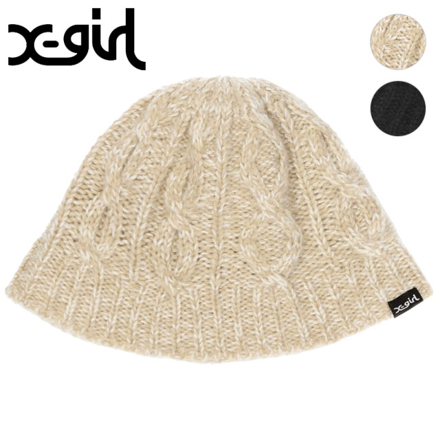 X-girl（エックスガール） ケーブルニットハット 105244051008
