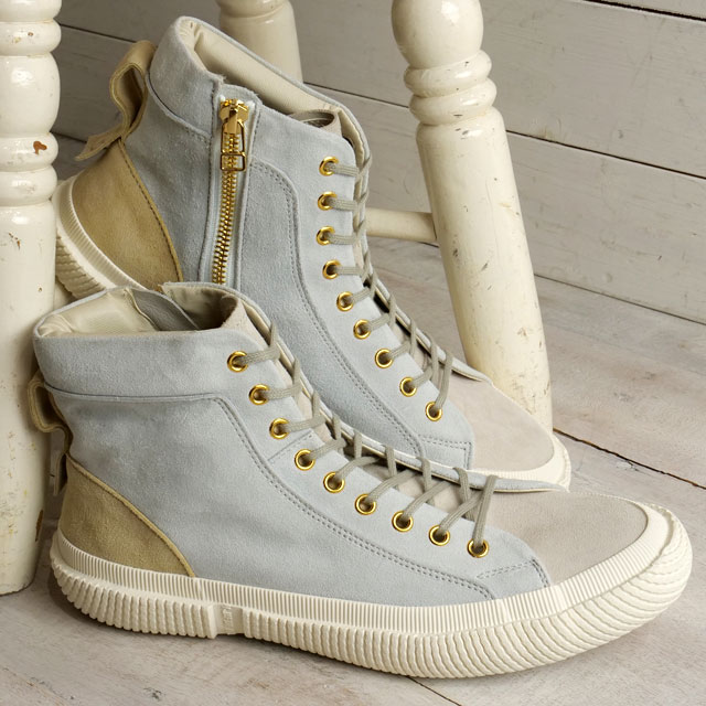 スピングル SPINGLE スニーカー [SP1808-236 FW24WINTER] SP-1808 レディース 日本製 ゴートスエード サイドジップ Ice ライトブルー SPINGLE（スピングル） 返品送料無料 スニーカー SP1808-236