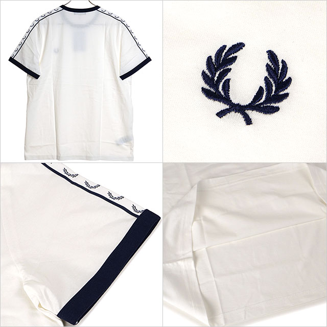 Tシャツ(半袖+袖なし) FRED PERRY - FRED PERRY TAPED SLEEVE T-SHIRT Taped Ringer T-Shirt(S 102：BLACK): | FRED PERRY JAPAN