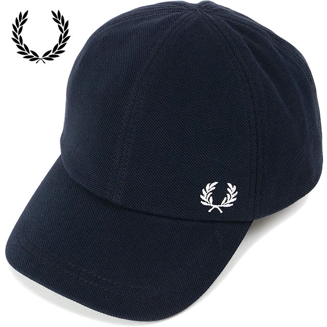フレッドペリー FRED PERRY ピケ クラシックキャップ HW6726-267 PIQUE CLASSIC CAP メンズ・レディース 帽子 鹿の子 サイズ調整可能 NAVY S.WHITE 正規取扱店 | FRED PERRY | 03