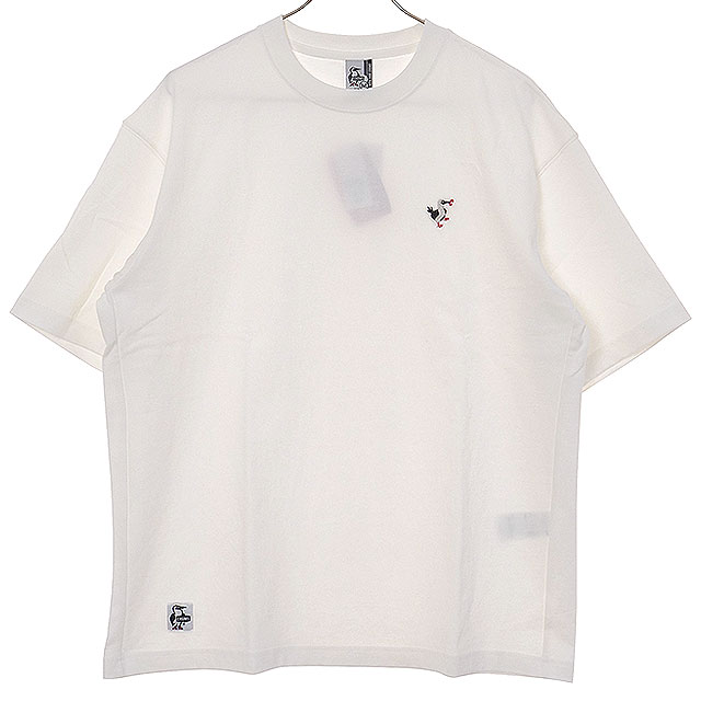 CHUMS チャムス Tシャツ チャムスエンブロイダリーTシャツ ユニセックス 半袖 コットン オーバーサイズ シンプル CH01-2523 CHUMS Embroidery T-Shirt/チャムスエンブロイダリーTシャツ