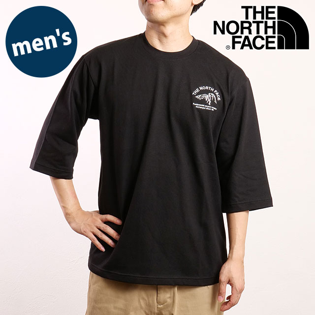 �U�E�m�[�X�E�t�F�C�X THE NORTH FACE �N�H�[�^�[�X���[�u�����|�C���g���S�e�B�[ NT32537-K SS25 3 4 Sleeve One Point Logo Tee TNF �u���b�N  ���K�戵�X