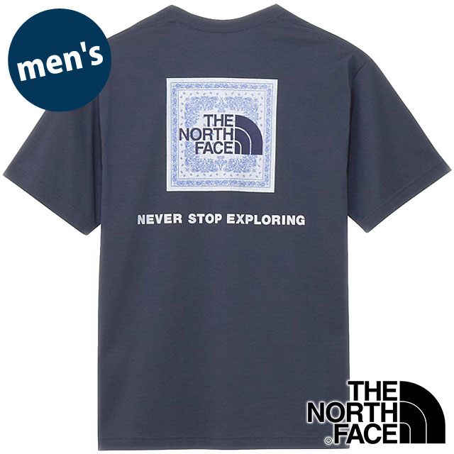 �U�E�m�[�X�E�t�F�C�X THE NORTH FACE �V���[�g�X���[�u�o���_�i�X�N�G�A���S�e�B�[ NT32446-UN S S Bandana Square Logo Tee �A�[�o���l�C�r�[  ���K�戵�X