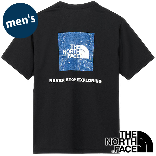 �U�E�m�[�X�E�t�F�C�X THE NORTH FACE �V���[�g�X���[�u�o�b�N�X�N�G�A�g���o�[�X���S�e�B�[ NT32543-K SS Back Square Traverse Logo Tee �u���b�N ���K�戵�X