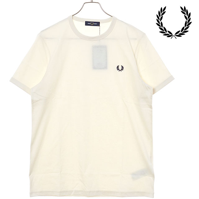 フレッドペリー FRED PERRY リンガーTシャツ M3519-170 SS25 RINGER T-SHIRT メンズ トップス 半袖 コットンジャージー ECRU  正規取扱店