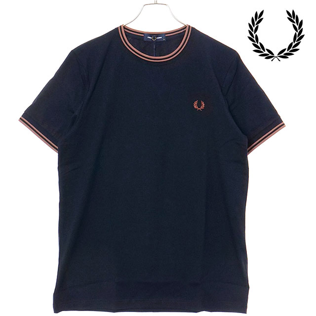 今季　FREDPERRY ツインティップTシャツ　ネイビー　新品タグ付　お値下げ セール】Twin Tipped T-Shirt／ティップラインTシャツ（Tシャツ