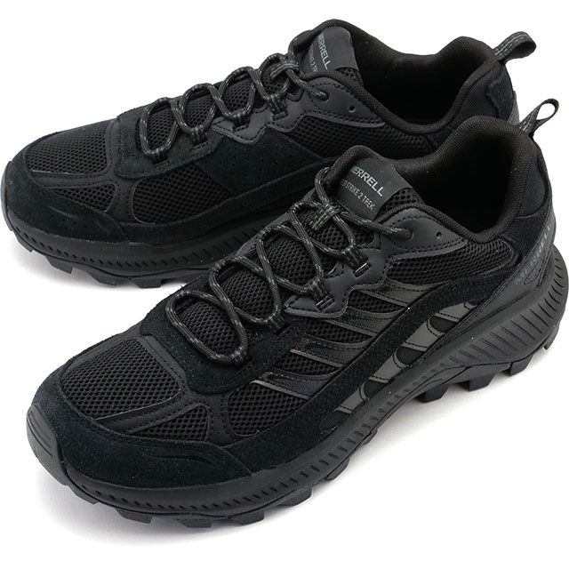 メレル MERRELL スニーカー スピード ストライク2 トレック [J007203 SS25] M SPEED STRIKE 2 TREK メンズ 靴 トレッキングシューズ ライトハイキング アウトドア TRIPLE-BLACK 正規取扱店 MERRELL（メレル） スニーカー スピード ストライク2 トレック J007203