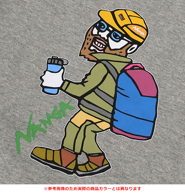 NANGA ナンガ エコハイブリッドTシャツ アウトドアおじさんプリント