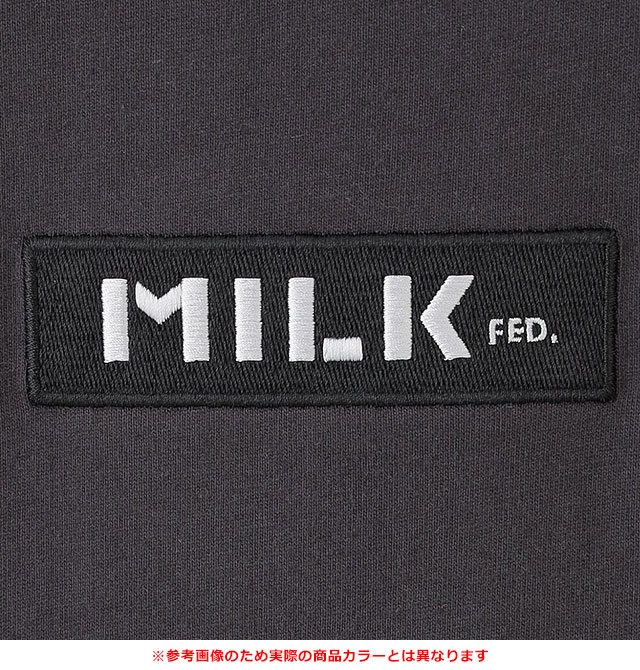 MILKFED. ミルクフェド エンブロイダリー バー ワイド ショート