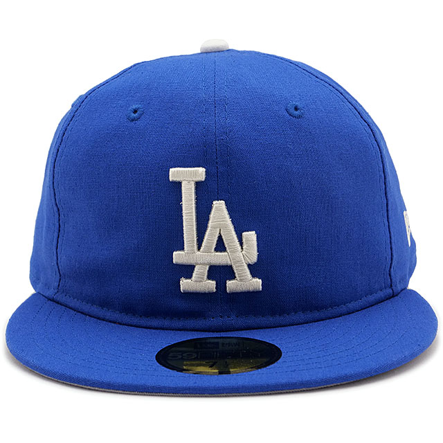 ニューエラ NEW ERA キャップ ロサンゼルス・ドジャース 14388818 SS25 59FIFTY COTTON FLAX メンズ・レディース 帽子 MLB 綿麻素材 ブルー 正規取扱店 | NEW ERA | 01