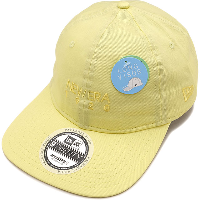ニューエラ NEW ERA キャップ ロングバイザー 14388708 SS25 9TWENTY Long Visor メンズ・レディース 帽子 サイズ調整可能 ソフトイエロー 正規取扱店 | NEW ERA