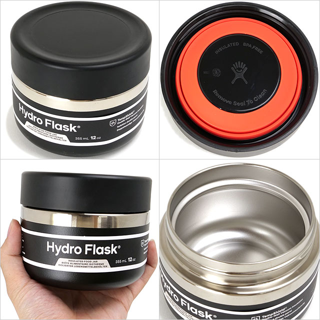 ハイドロフラスク Hydro Flask フード ジャー 354ml 8900570032241 SS25 FOOD 12oz FOOD JAR ステンレスボトル お弁当 ランチ ジム ハワイ Black 正規取扱店 | HYDRO FLASK | 02