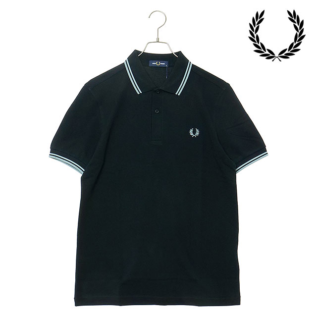 フレッドペリー FRED PERRY ポロシャツ ツイン ティップド フレッドペリーシャツ M3600-Q46 SS25Q2 TWIN TIPPED FRED PERRY SHIRT BLACK SILVERBLUE 正規取扱店 | FRED PERRY | 04