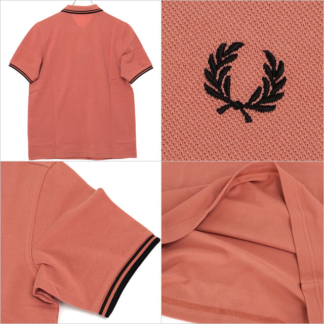フレッドペリー FRED PERRY ポロシャツ ツイン ティップド フレッドペリーシャツ G3600-Z10 SS25Q2 レディース PTYPNK BRICK BLK 正規取扱店の画像