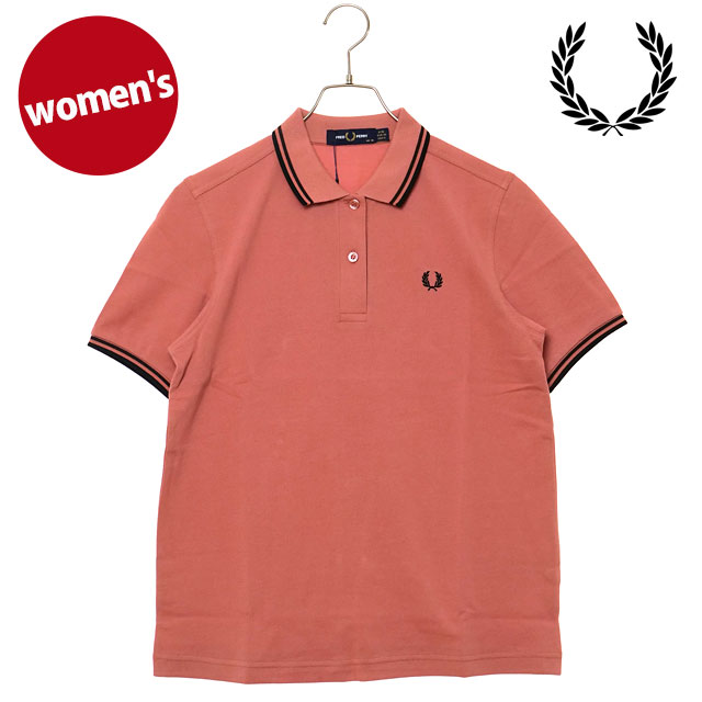 フレッドペリー FRED PERRY ポロシャツ ツイン ティップド フレッドペリーシャツ G3600-Z10 SS25Q2 レディース PTYPNK BRICK BLK 正規取扱店の画像