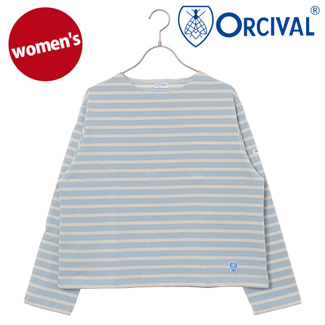オーシバル ORCIVAL クルーネック ロングスリーブプルオーバー #B259 SS25 CREW NECK L S P.O. レディース 長袖Tシャツ ボーダー ECRU MARINE 正規取扱店 ORCIVAL オーシバル クルーネック ロングスリーブプルオーバー