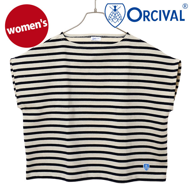 オーシバル ORCIVAL フレンチスリーブ ボートネック プルオーバー #B271 SS25 FRENCH SLEEVE BOAT NECK P.O. レディース ボーダー ECRU MARINE  正規取扱店