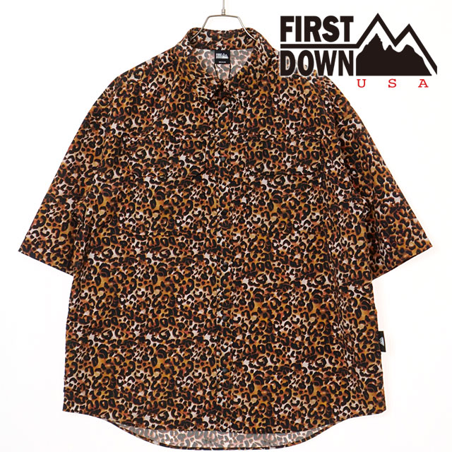 ファーストダウン FIRST DOWN タスランナイロン ベンチレーションシャツ F891012-99 SS25 TASLAN NYLON VENTIRATION SHIRTS メンズ 撥水 LEOPARD 正規取扱店 | FIRST DOWN
