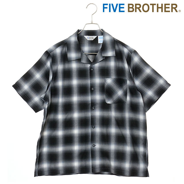 ファイブブラザー FIVEBROTHER ライトフランネル ワンナップシャツ 152530 SS25 LIGHT FLANNNEL ONE-OP SHIRTS メンズ BLACK 正規取扱店 | FIVEBROTHER | 01