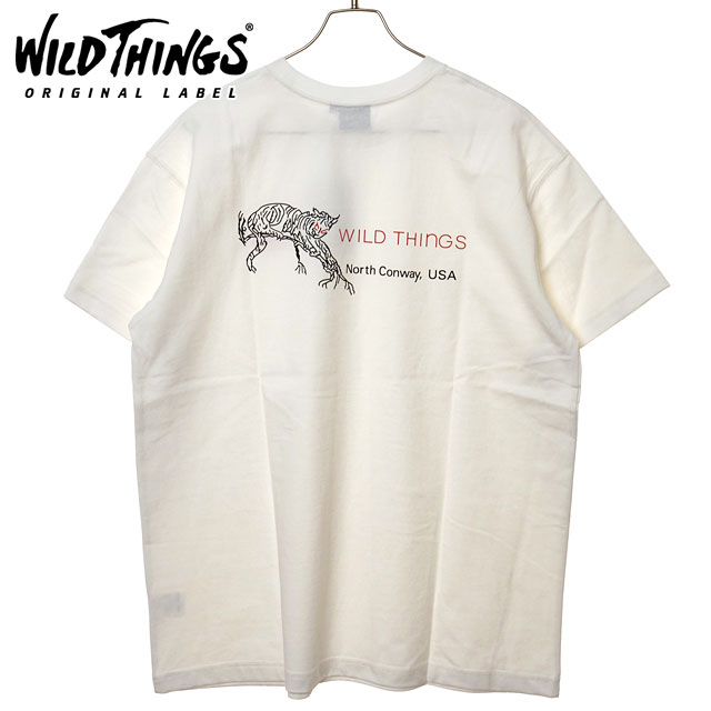 ���C���h�V���O�X WILD THINGS �A�[�J�C�uT�V���c ���C���h�L���b�g WT25067SK SS25 ARCHIVE TEE �gWILD CAT�h �����Y �g�b�v�X ���� WHITE  ���K�戵�X