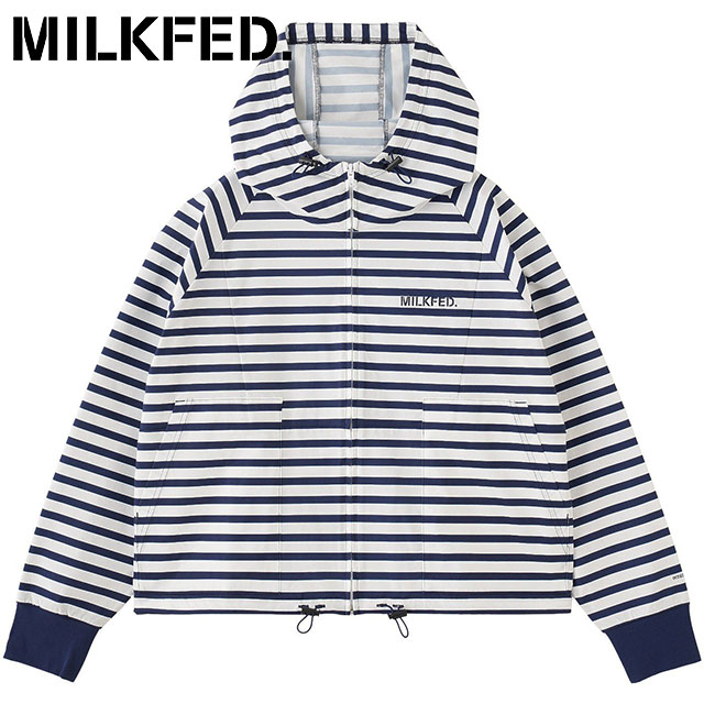 コラボ ミルクフェド MILKFED. オーシャンパシフィック ラッシュガード ジップフーディー 103252012001 SU25 MILKFED.×Ocean Pacific NAVY 正規取扱店