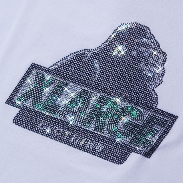国内配送★XLARGE★ラインストーン ショートスリーブ半袖T 3色 エクストララージ XLARGE ラインストーン スランテッド OG