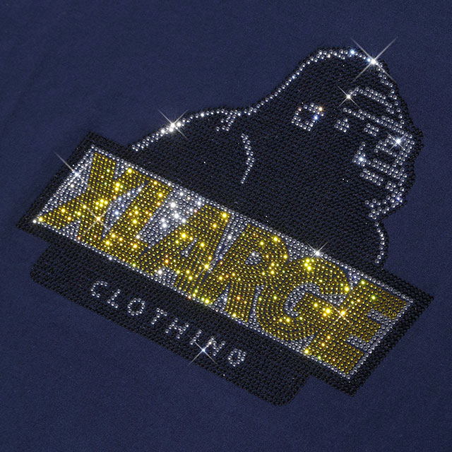 国内配送★XLARGE★ラインストーン ショートスリーブ半袖T 3色 国内配送☆XLARGE☆ラインストーン ショートスリーブ半袖T 3色